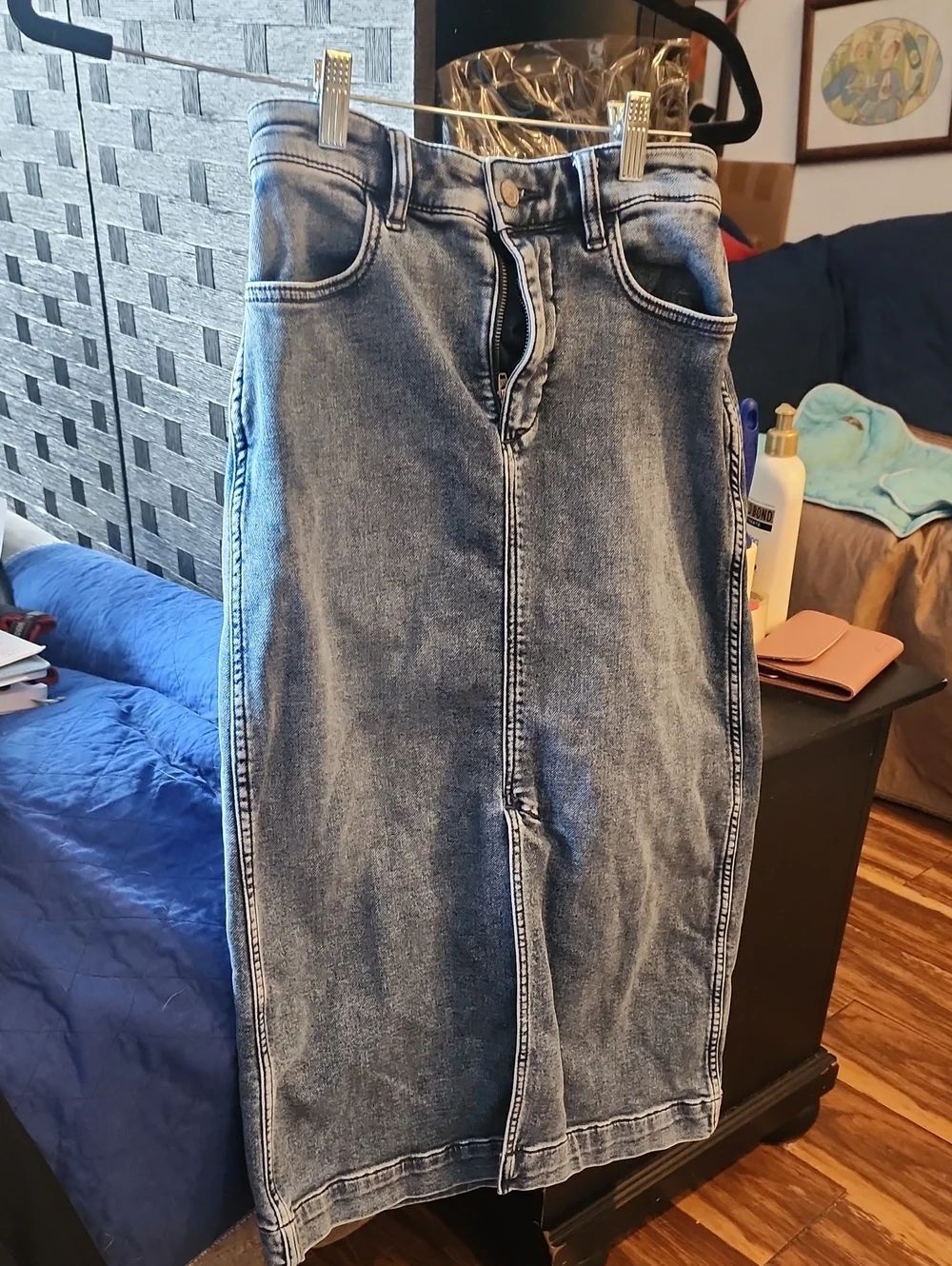 Denim Midi Skirt - Classic Washed Blue